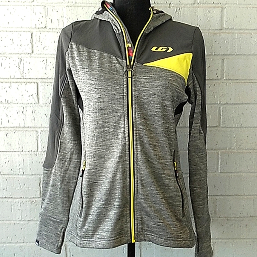 NWT Garneau Mid Season Hoodie Grey Yellow Size M